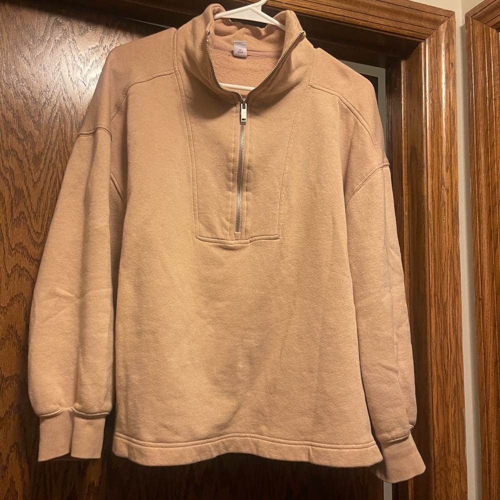 Old Navy Beige Zip-Up Sweater